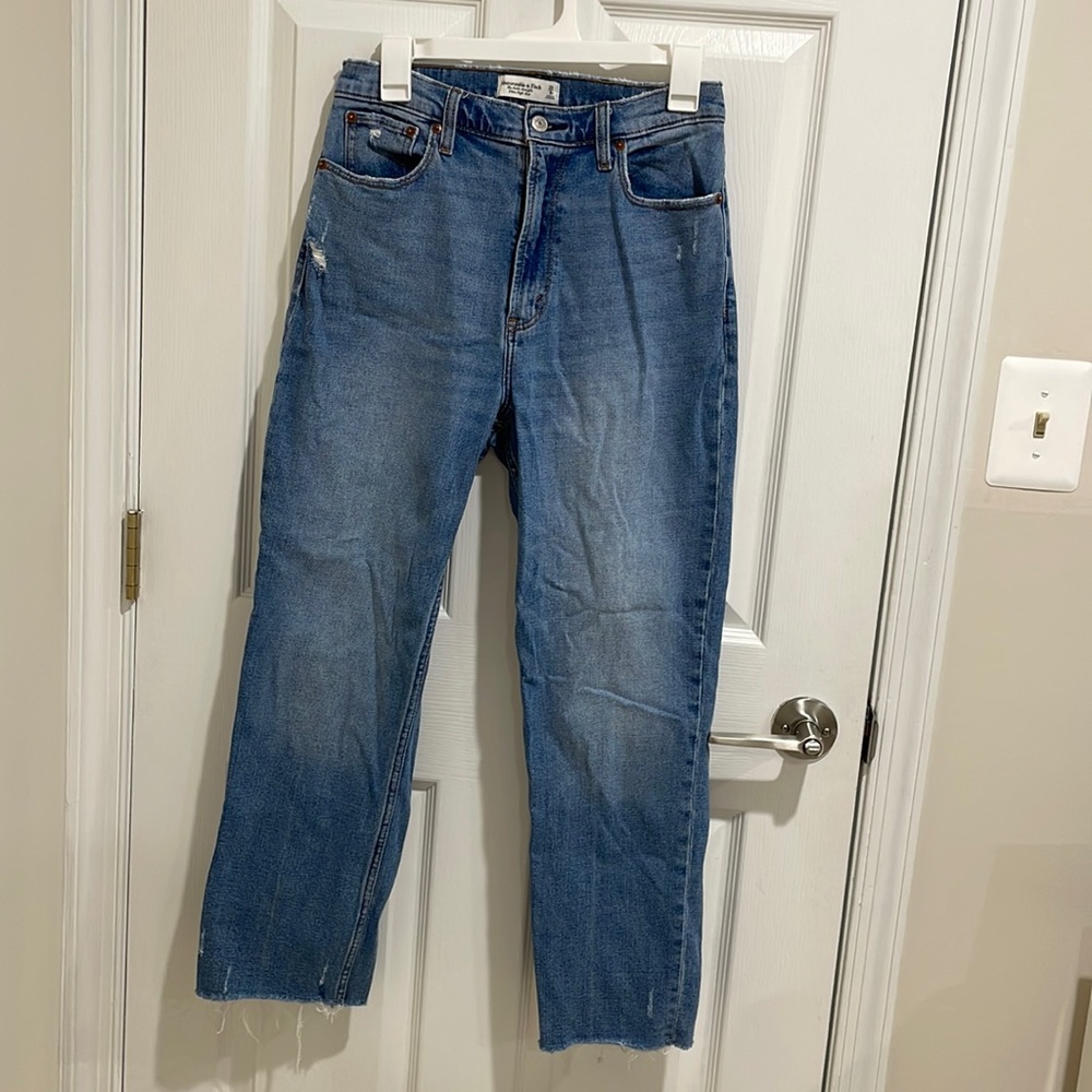 Abercrombie & Fitch Ankle Straight Ultra HighRise CURVE LOVE